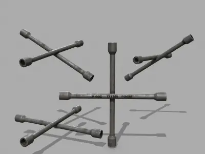  Lug Wrench Low-poly 3D model purchase