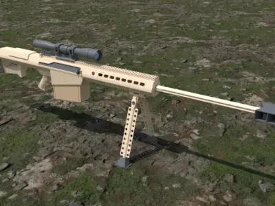 BARRETT M82  SNIPER FRANCOTIRADOR 3D model