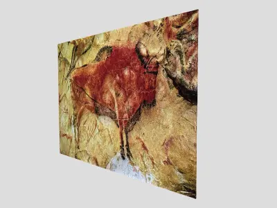 Paleolithic Art-Altamira Cave-prehistory Low-poly 3D model