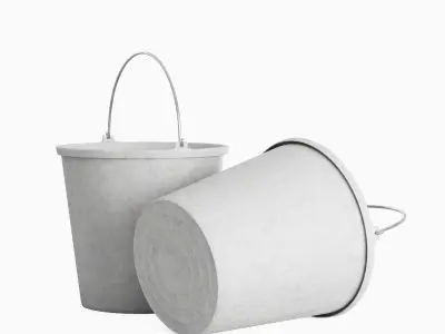 Industrial Plastic Bucket C 04 3D model