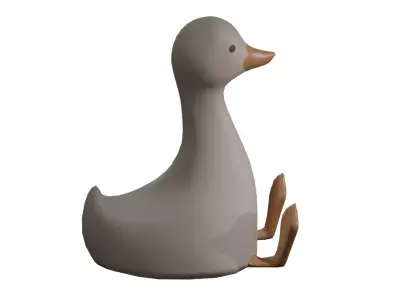 Silly Duck - Cartoon Model 1k Faces Low-poly 3D model
