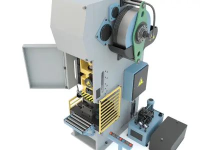 Industrial mechanical press-stamping machine tool KV2132 3D model