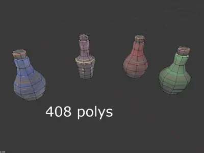 potions pack Free low-poly 3D model