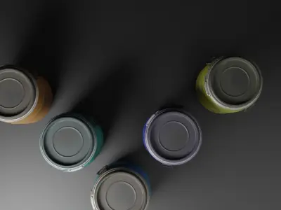 Barrel Plastic Low-poly 3D model