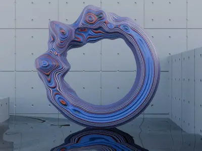 Abstract Kinetic Torus - Morphing 3D Sculpture 3D model