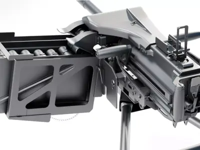 Military MK19 Automatic Grenade Launcher 3D 3D model