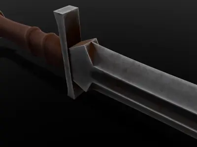 Sword 3D Model Low-poly 3D model purchase