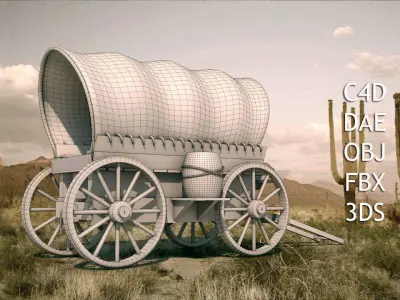 Wild West Cart 3D model
