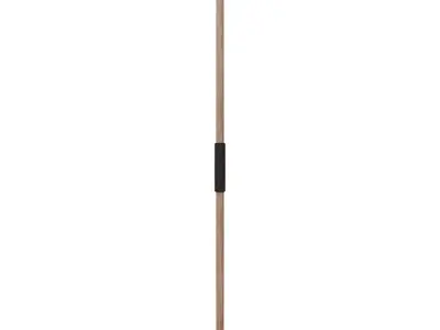 Long Bow with Arrows and Quiver  Low-poly 3D model