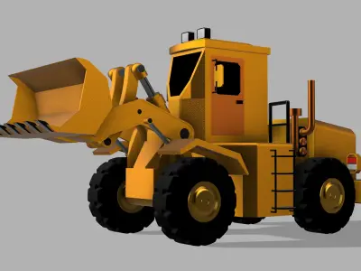 Backhoe Loader Truck 3D model
