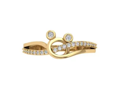 Solitaire Engagement Ring 3D print model 37