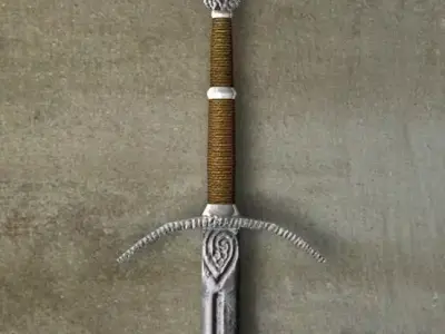 Sword lord of rings Low-poly 3D model