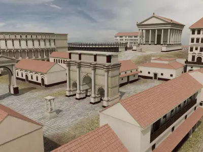 Ancient Rome Buildings Pack 3D model