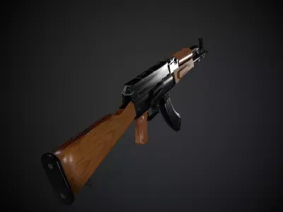 AK-47 Low-poly 3D model 3