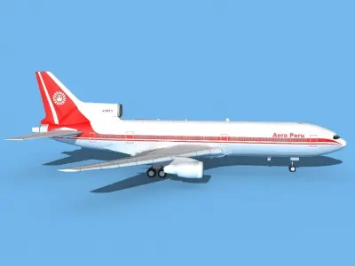 Lockheed L-1011 TriStar Aero Peru 3D model