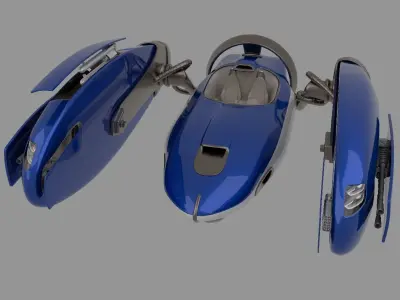 Space racer ship Free 3D model