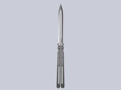 Butterfly knife Low-poly 3D model get