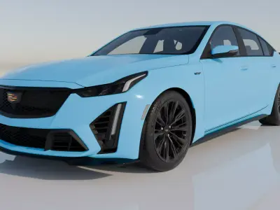Cadillac CT5 V Blackwing 2023 High Detail Game Ready Cinematic Low-poly 3D model