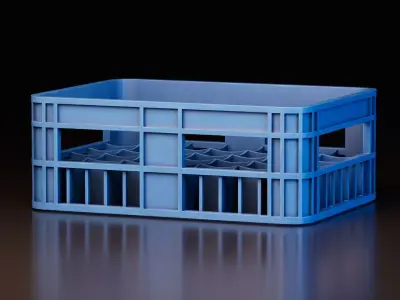 Plastic Crates Free 3D model