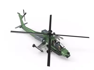 RC Apache Attack Helicopter Design 3D Printer Model 3D print model