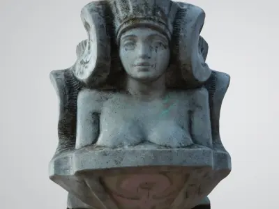 monument3 egyptian bust 3D model