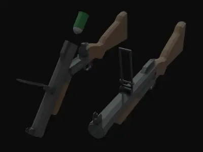 M79 Grenade Launcher Low Poly Low-poly 3D model