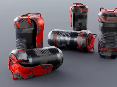 Granade Game Ready Free low-poly 3D model