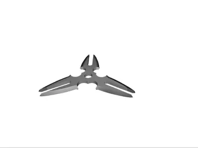 Throwing Star from the movie Resident Evil Low-poly 3D model