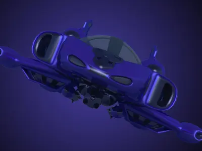 Scifi Fighter Plane 3D model