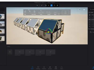 Privat container house Free 3D model