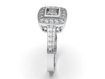 solitaire with ring sizes  8 part S80 3D print model