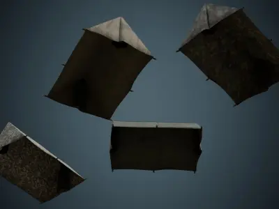 Tent 5B Low-poly 3D model