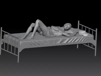 WAKE UP MILITARY GIRL 2 3D print model