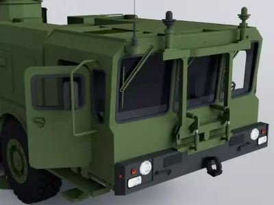 96L6E Radar Military Truck Vehicle Low-poly 3D model
