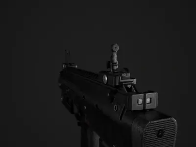 H and K MP7A1 Low-poly 3D model