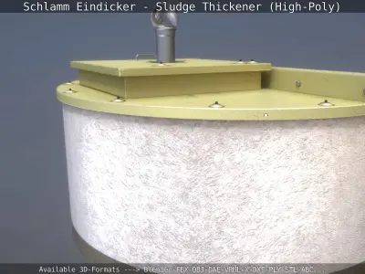 Sludge Thickener - Schlamm Eindicker High-Poly Version 3D model