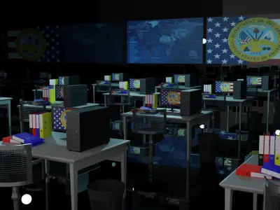 Military Control Room 3D model