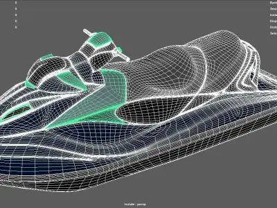 JetSki 01 Maya Arnold 3D model
