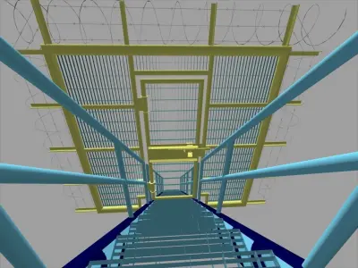 Stair security gate Free 3D model