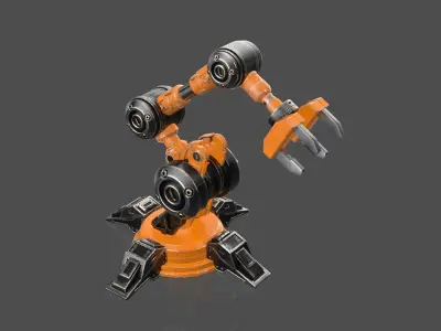 Industrial Robot Arm - 5-Textured 3D model