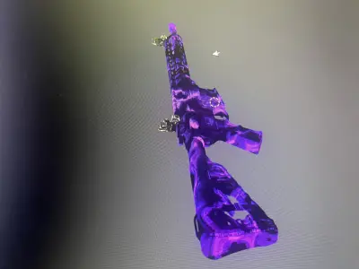 Purple Galaxy AR15 Skin For Dayz Low-poly 3D model