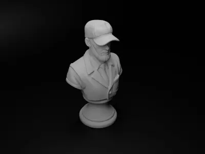 Truck Driver Bust Chess 3D print model purchase