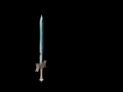Sword with letters Free 3D model