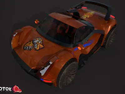 Vehicle car Low-poly 3D model