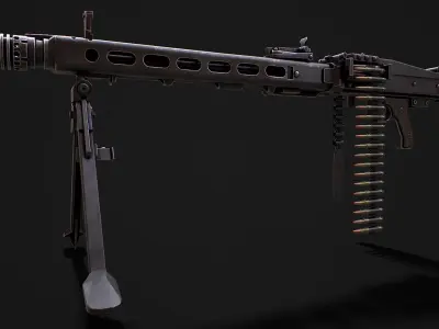 MG 42 3d model Low-poly 3D model