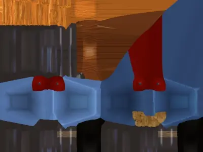 WheelBarrows Stylized Low-Poly Low-poly 3D model