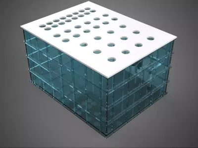 GRID ARRAY PLANTS HYDROPONIC AEROPONIC STATION MIST PUMP SPRAYER 3D model