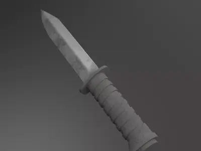Military Combat Knife Low-poly Low-poly 3D model