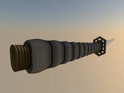 Katana sword low-poly Low-poly 3D model