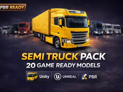 Ultimate Semi Truck 3D Collection 3D Model Pack